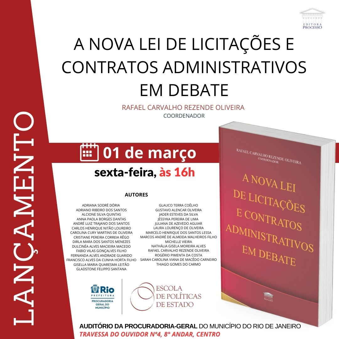 ATRFB Glauco Terra Coêlho lança livro “A nova Lei de Licitações e Contratos Administrativos em debate”