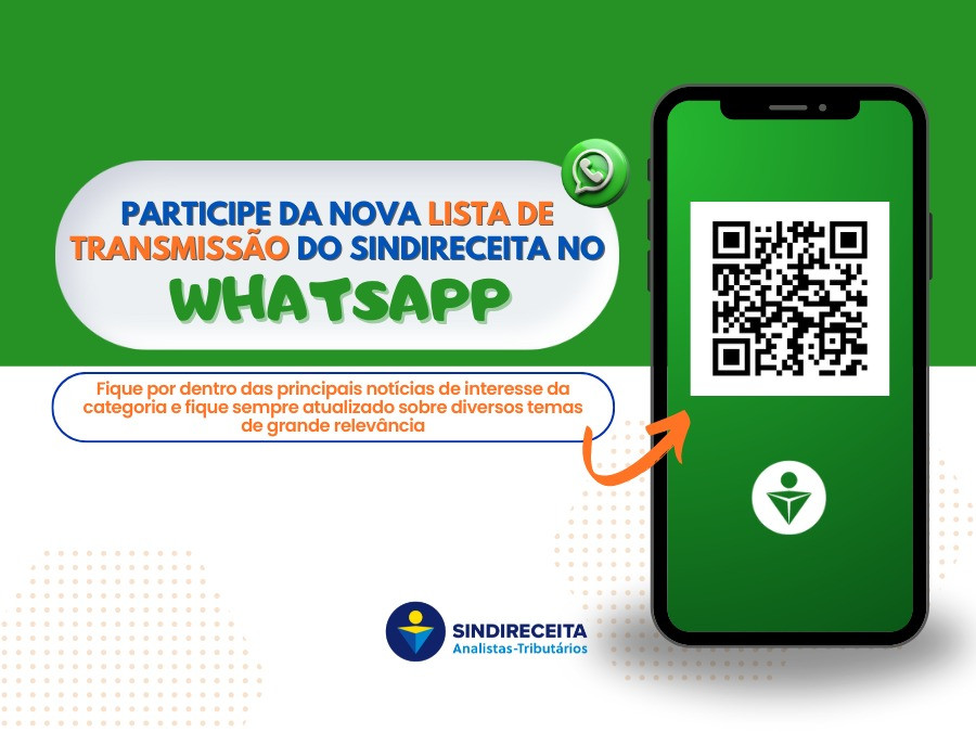 Sindireceita lança nova lista de notícias no WhatsApp dedicada aos filiados e filiadas