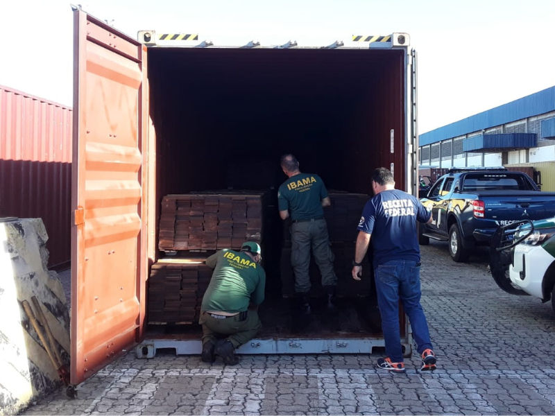 Aduana: Analistas-Tributários da Receita Federal atuam na retenção de 25 toneladas de madeira nativa em exportação ilegal no Porto de Pecém/CE